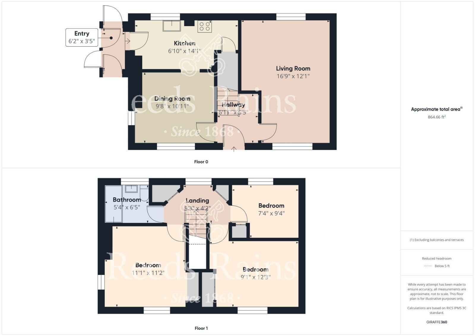 Floorplan of 3 bedroom End Terrace House for sale, Wright Crescent, East Yorkshire, YO16