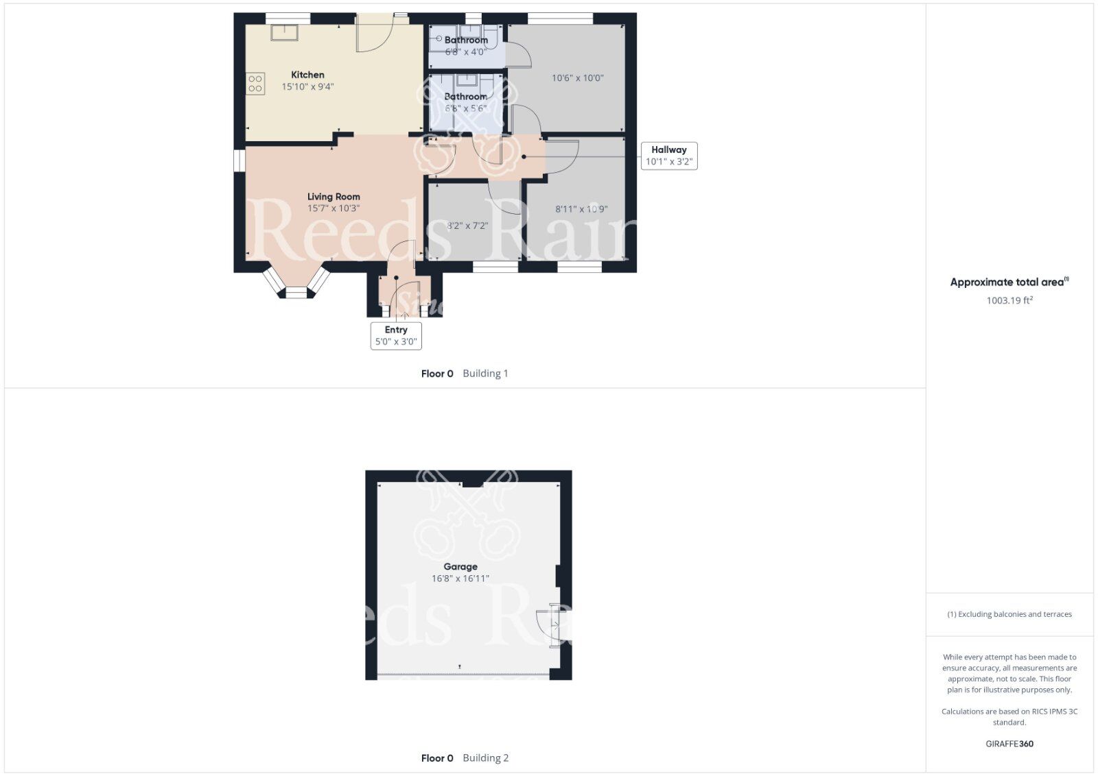 Floorplan of 3 bedroom Detached Bungalow for sale, Coverdale Garth, Bridlington, East Yorkshire, YO16