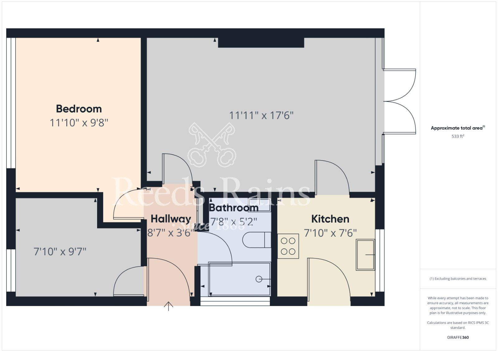 Floorplan of 2 bedroom Semi Detached Bungalow for sale, Trentham Drive, Bridlington, East Yorkshire, YO16