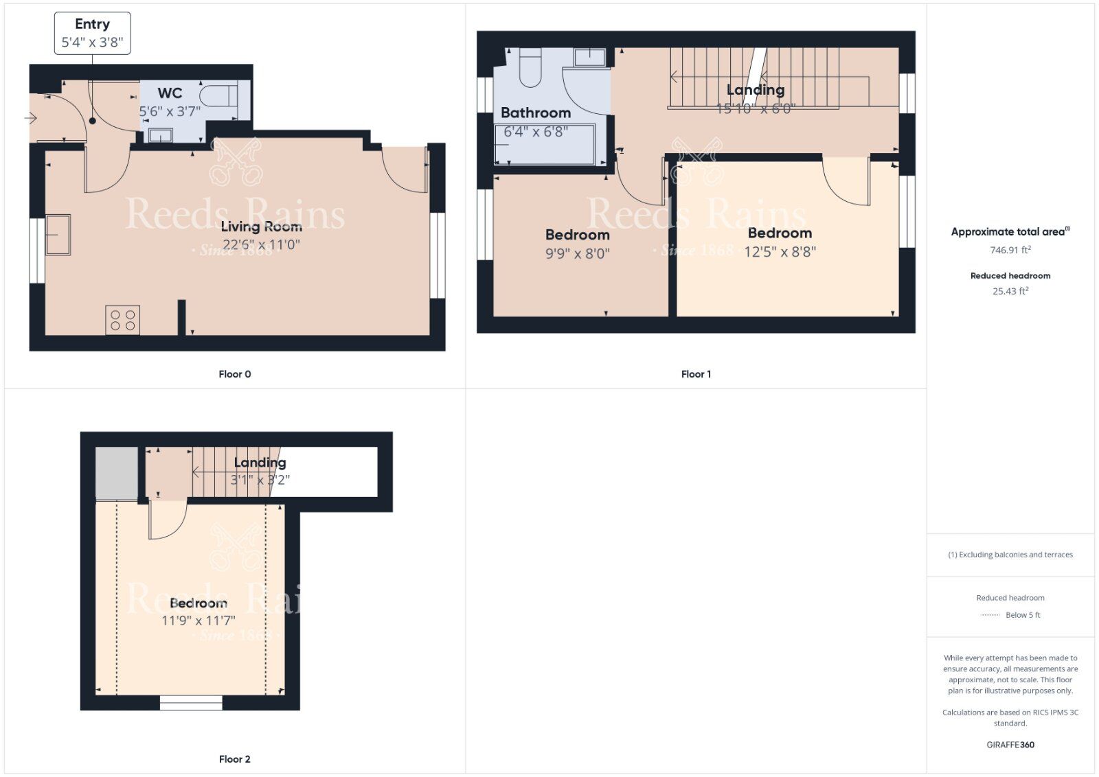 Floorplan of 3 bedroom End Terrace House for sale, Main Street, Foxholes, North Yorkshire, YO25