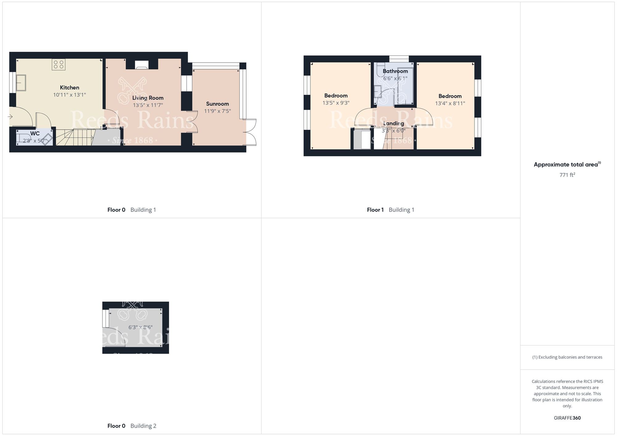 Floorplan of 2 bedroom Semi Detached House for sale, School Lane, Flamborough, East Yorkshire, YO15