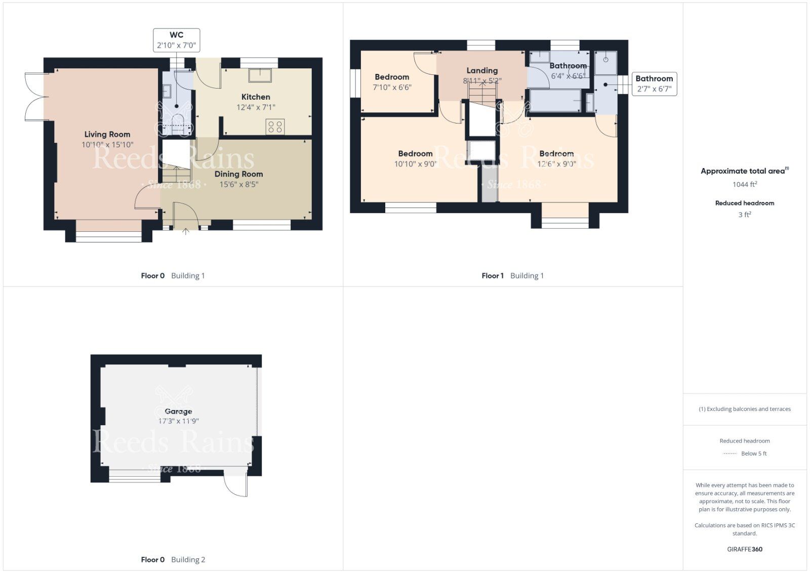 Floorplan of 3 bedroom Detached House for sale, Redwood Way, Bridlington, East Riding of Yorkshire, YO16