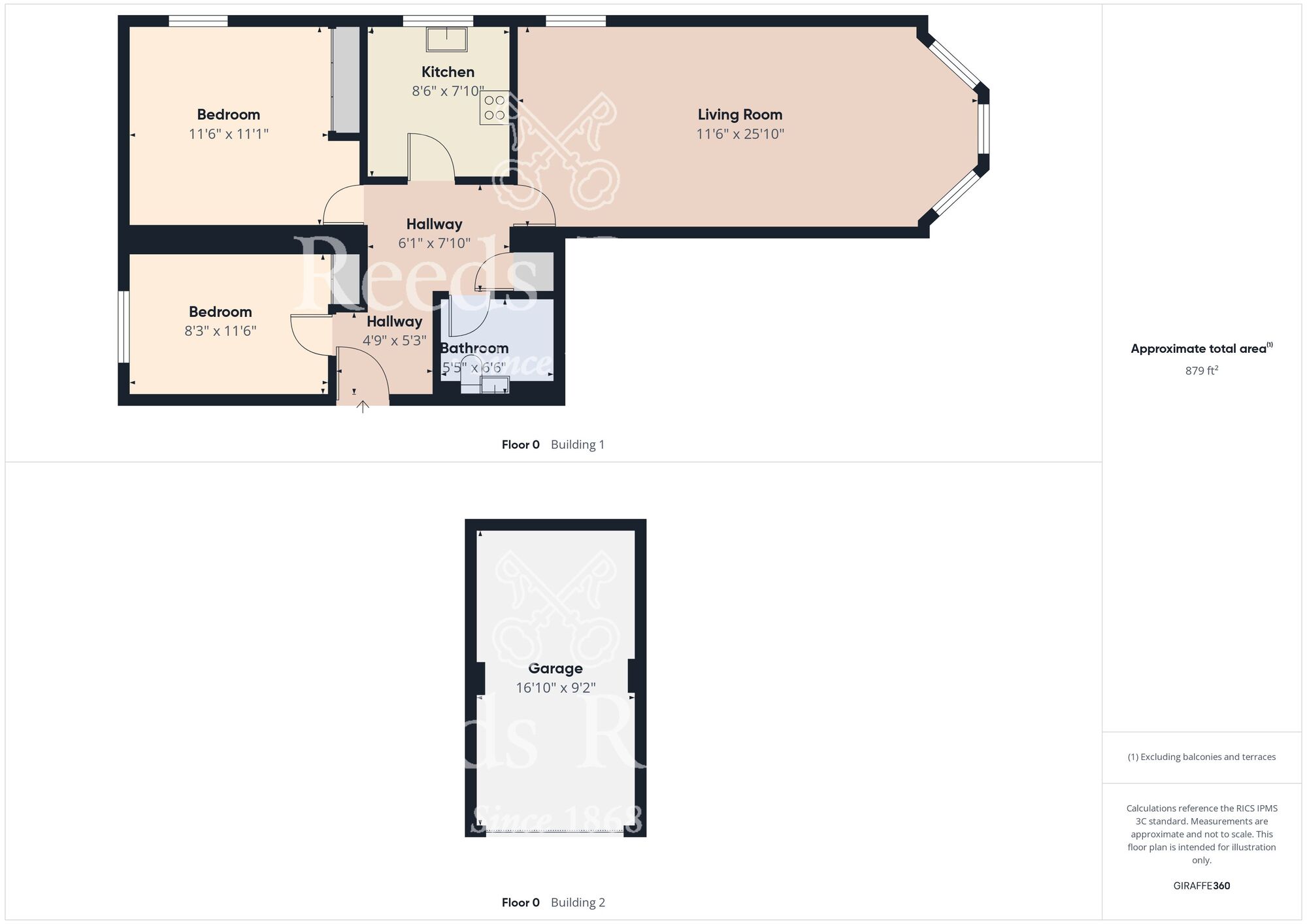 Floorplan of 2 bedroom Flat for sale, Mariners Court, West Street, Bridlington, YO15