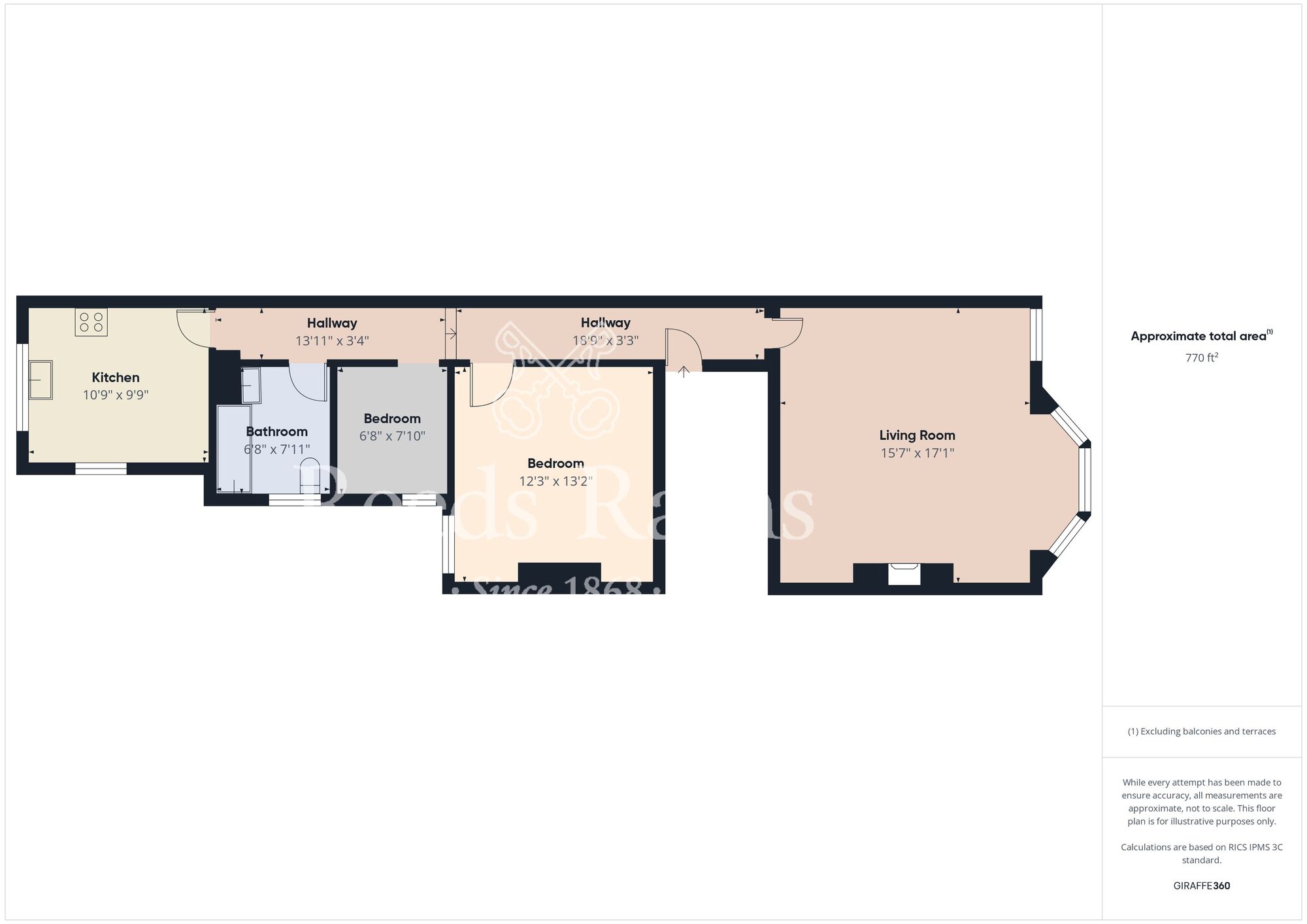 Floorplan of 2 bedroom  Flat for sale, Cardigan Road, Bridlington, United Kingdom, YO15