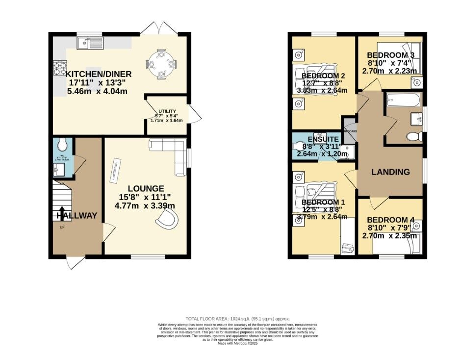 Floorplan of 4 bedroom Detached House for sale, Guildford Crescent, Bridlington, East Riding of Yorkshi, YO16