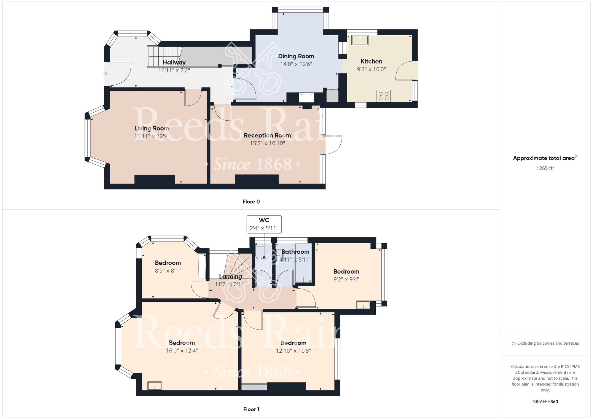 Floorplan of 4 bedroom Semi Detached House for sale, Cardigan Road, Bridlington, East Yorkshire, YO15