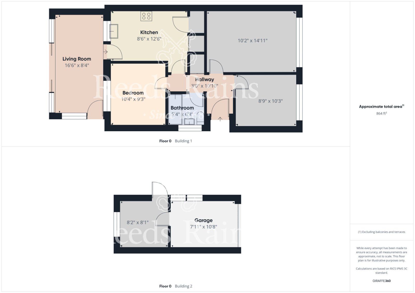 Floorplan of 2 bedroom Semi Detached Bungalow for sale, Darwin Road, Bridlington, East Yorkshire, YO16