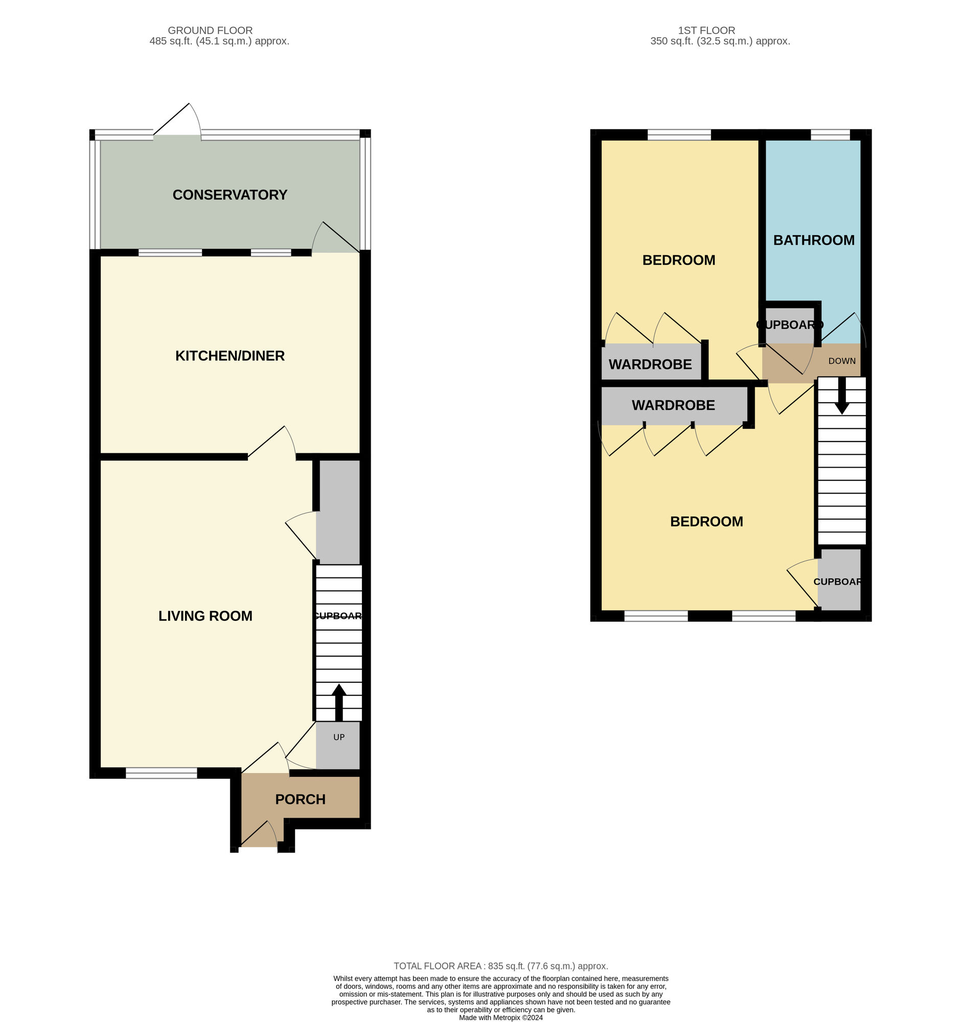 Floorplan of 2 bedroom End Terrace House for sale, High Street, Flamborough, East Riding of Yorkshi, YO15