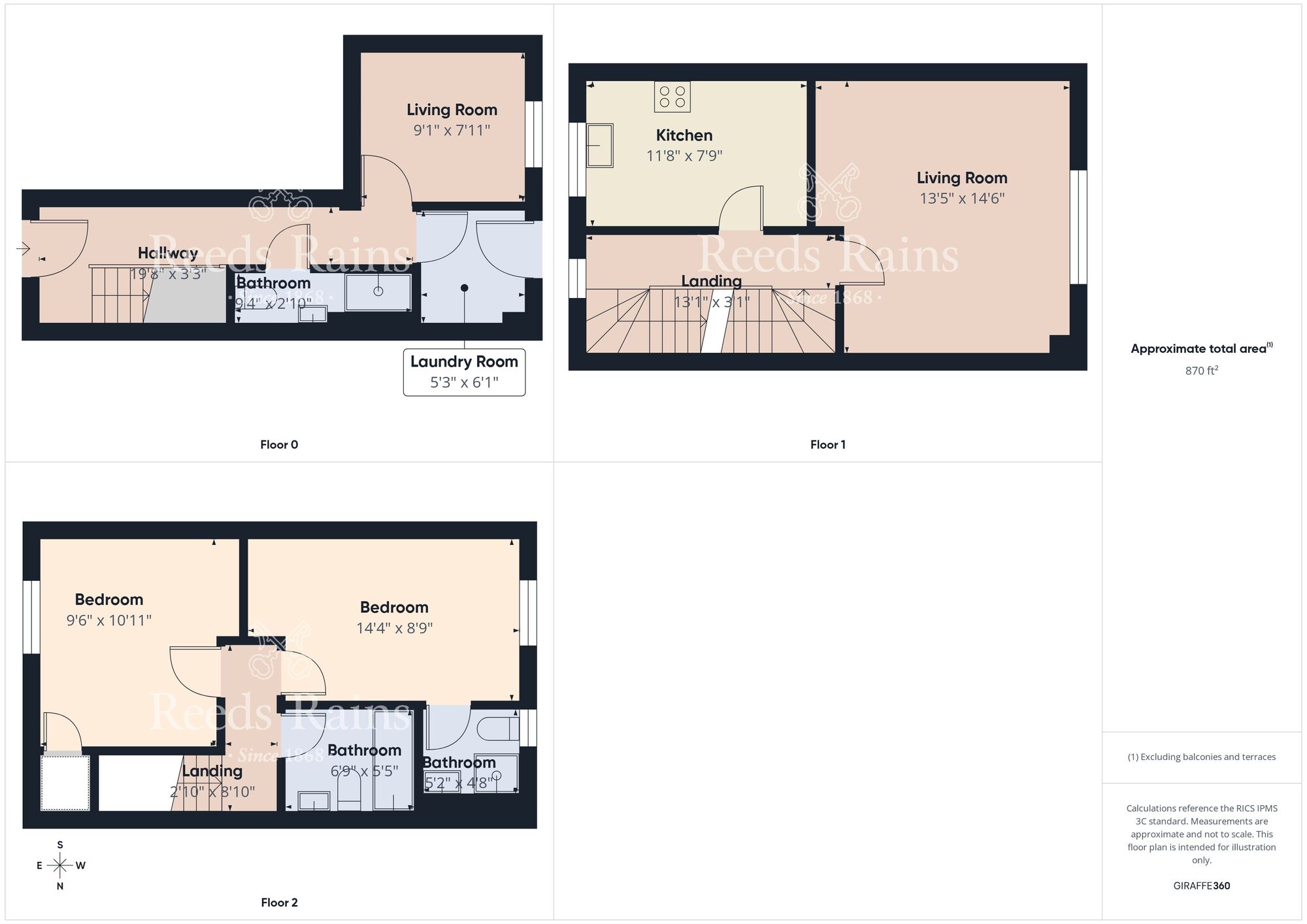 Floorplan of 3 bedroom Mid Terrace House for sale, St. Georges Croft, Bridlington, East Riding of Yorkshire, YO16