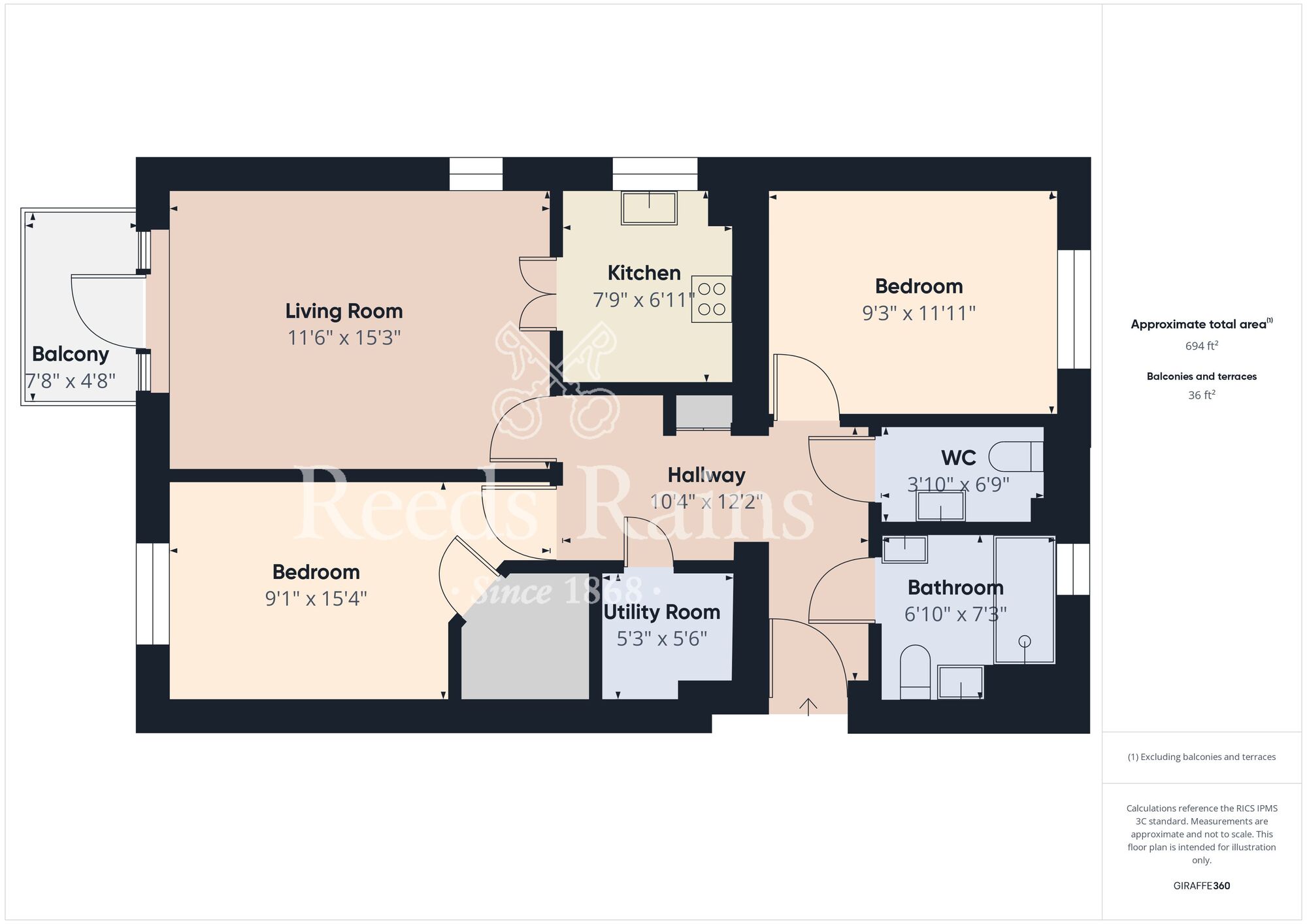 Floorplan of 2 bedroom  Flat for sale, Marton Gate, Bridlington, East Yorkshire, YO16