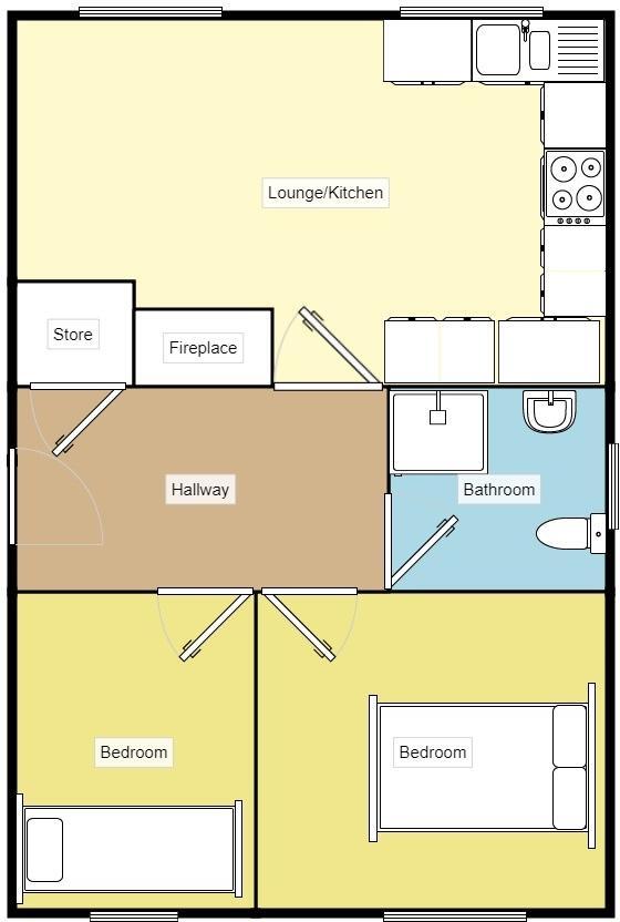 Floorplan of 2 bedroom Detached Bungalow for sale, Sands Lane, Barmston, East Yorkshire, YO25