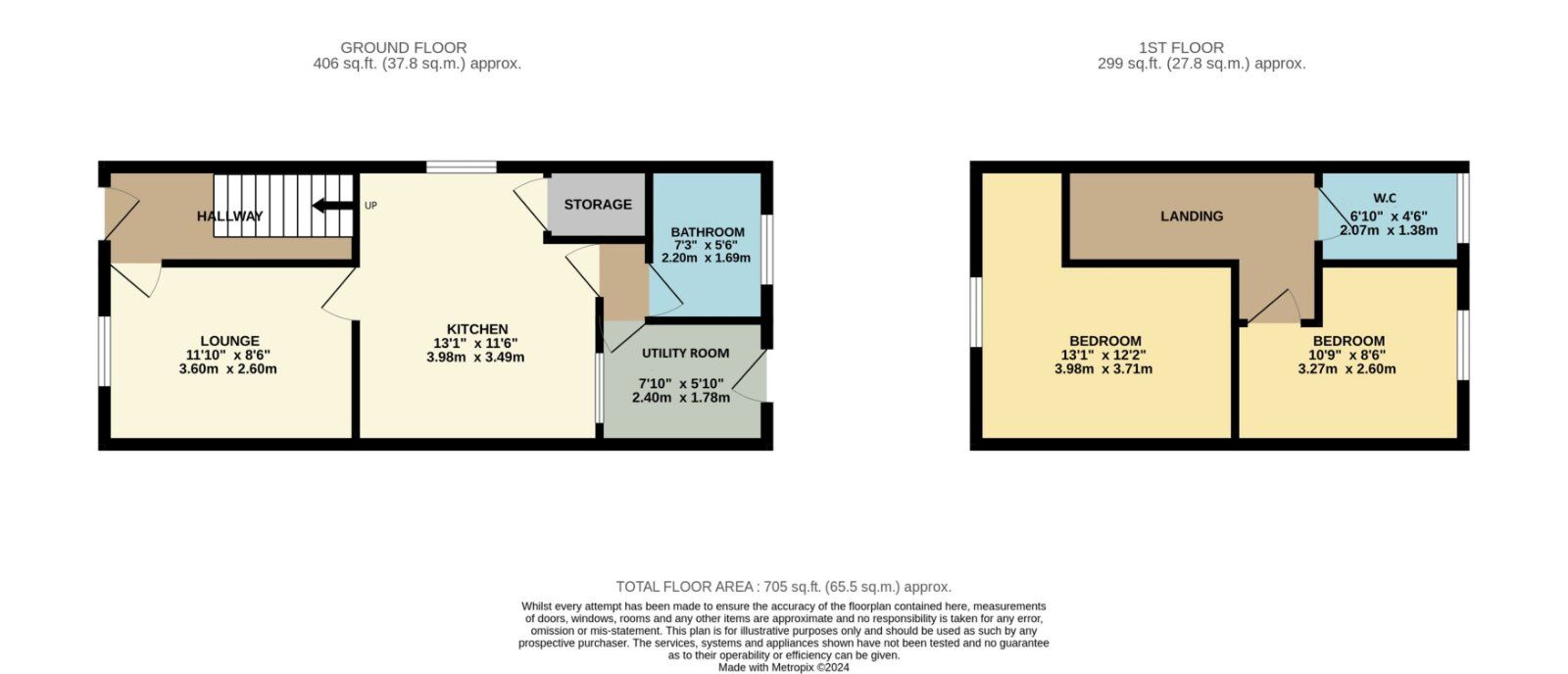 Floorplan of 2 bedroom End Terrace House for sale, Marton Road, Bridlington, East Riding of Yorkshire, YO16