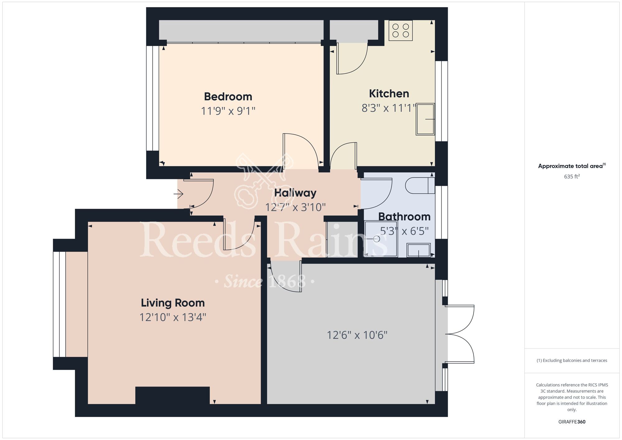 Floorplan of 2 bedroom Semi Detached Bungalow for sale, Milford Crescent, Bridlington, East Yorkshire, YO16