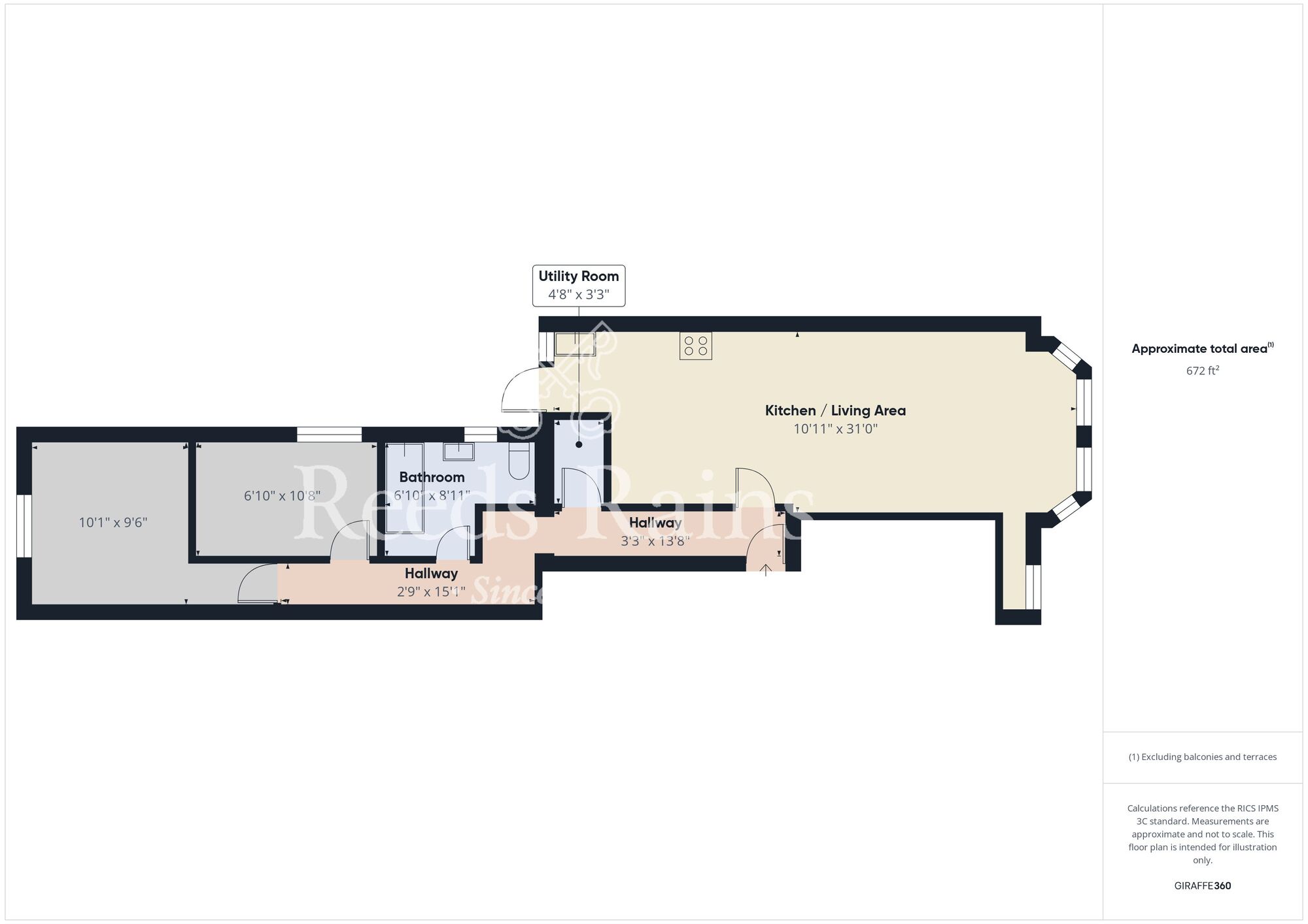 Floorplan of 2 bedroom  Flat for sale, Pembroke Terrace, Bridlington, East Yorkshire, YO15