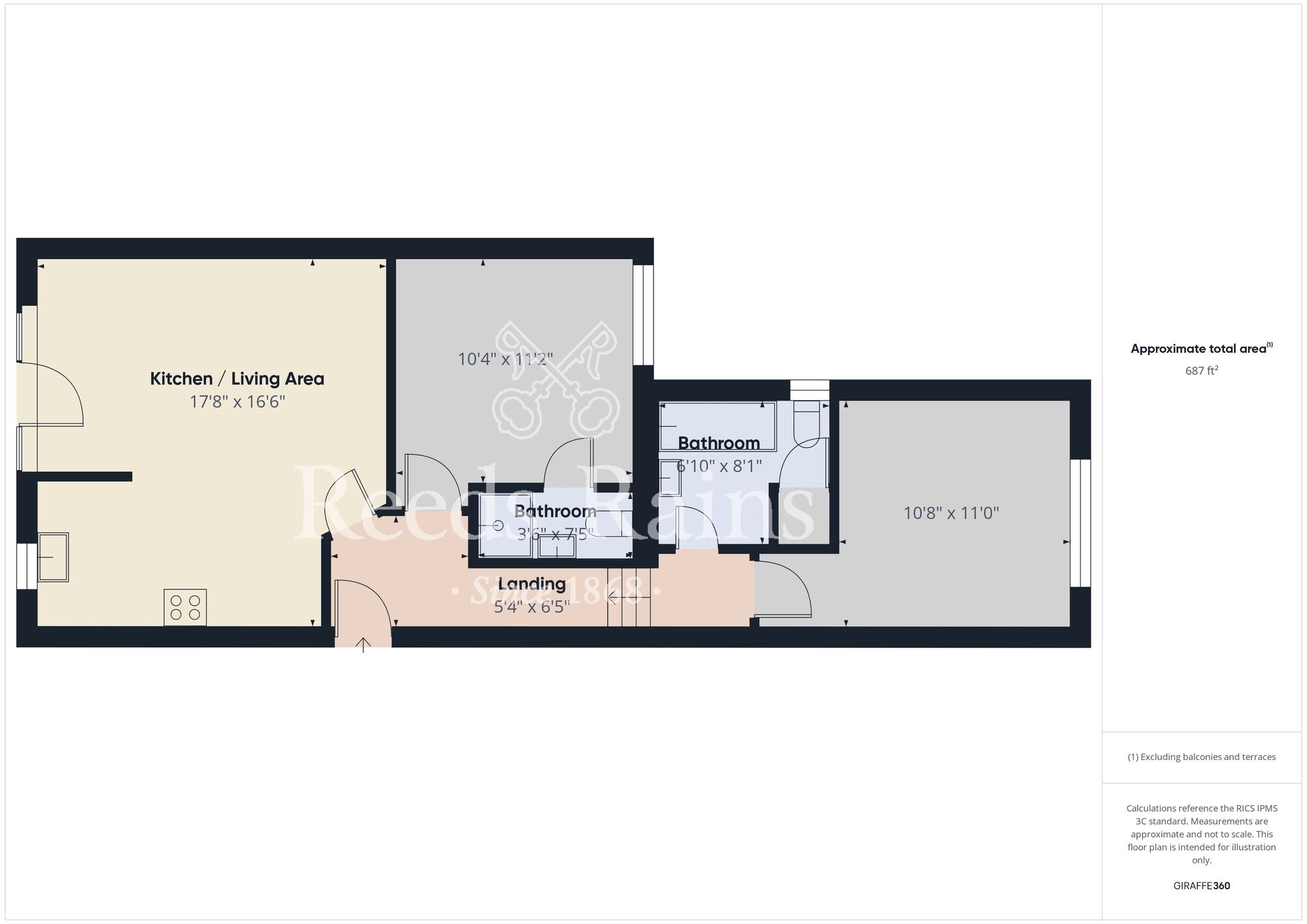 Floorplan of 2 bedroom  Flat for sale, Pembroke Terrace, Bridlington, East Riding of Yorkshi, YO15