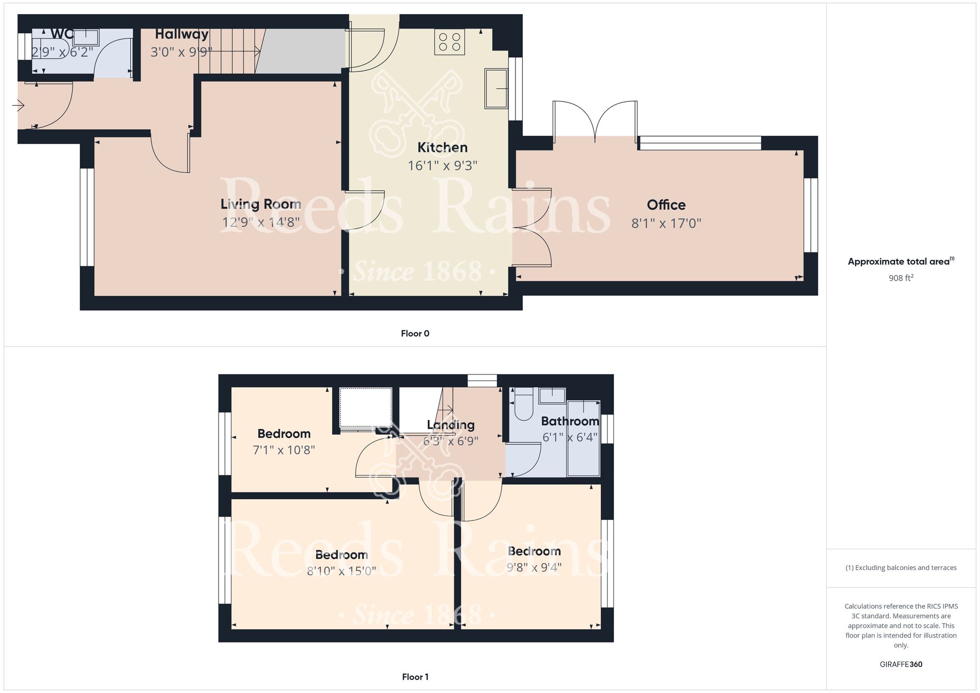 Floorplan of 3 bedroom Semi Detached House for sale, West Crayke, Bridlington, East Yorkshire, YO16