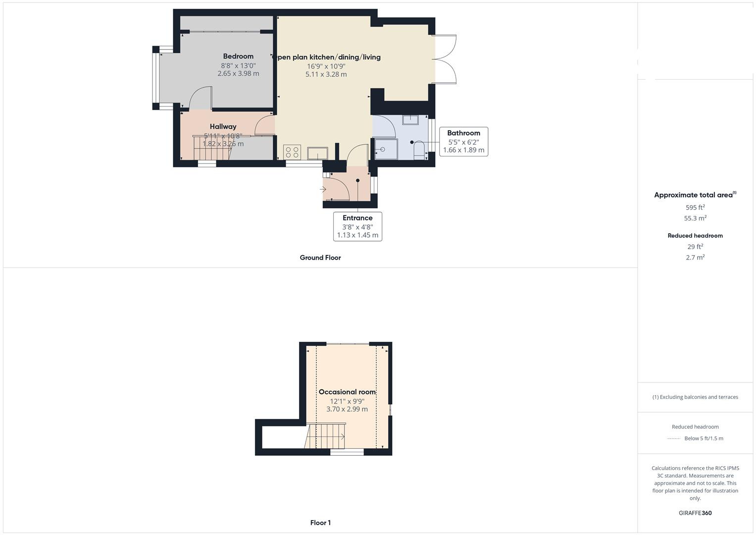 Floorplan of 1 bedroom Semi Detached Bungalow for sale, Bempton Oval, Bridlington, East Yorkshire, YO16