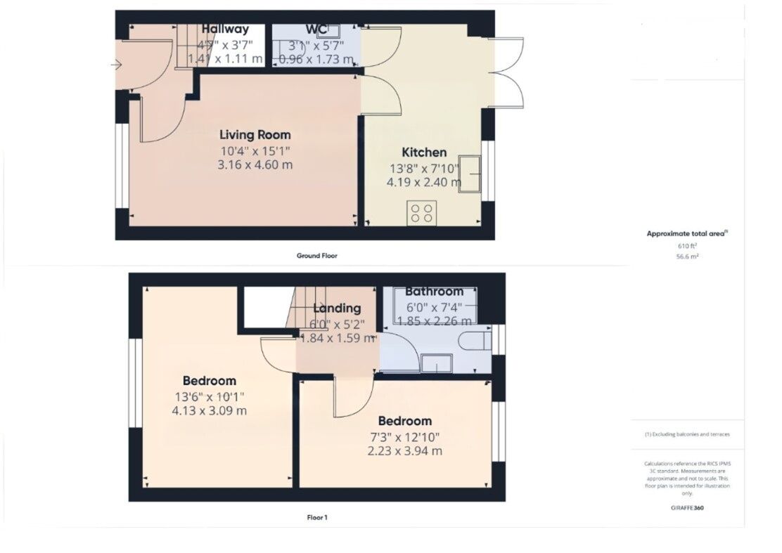 Floorplan of 2 bedroom Semi Detached House for sale, Aldershot Drive, Bridlington, East Yorkshire, YO16