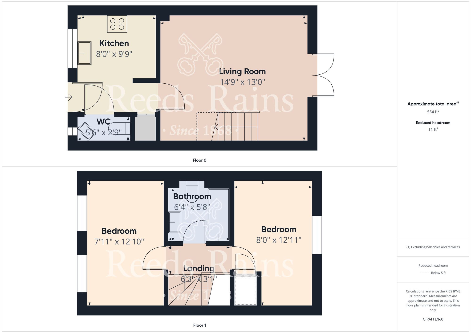 Floorplan of 2 bedroom Mid Terrace House for sale, Windermere Drive, Bridlington, East Riding of Yorkshire, YO16