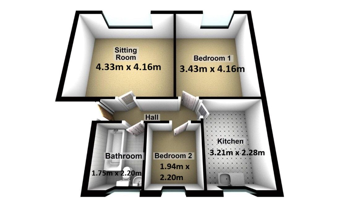 Floorplan of 2 bedroom  Flat for sale, Kirkgate, Bridlington, East Yorkshire, YO16