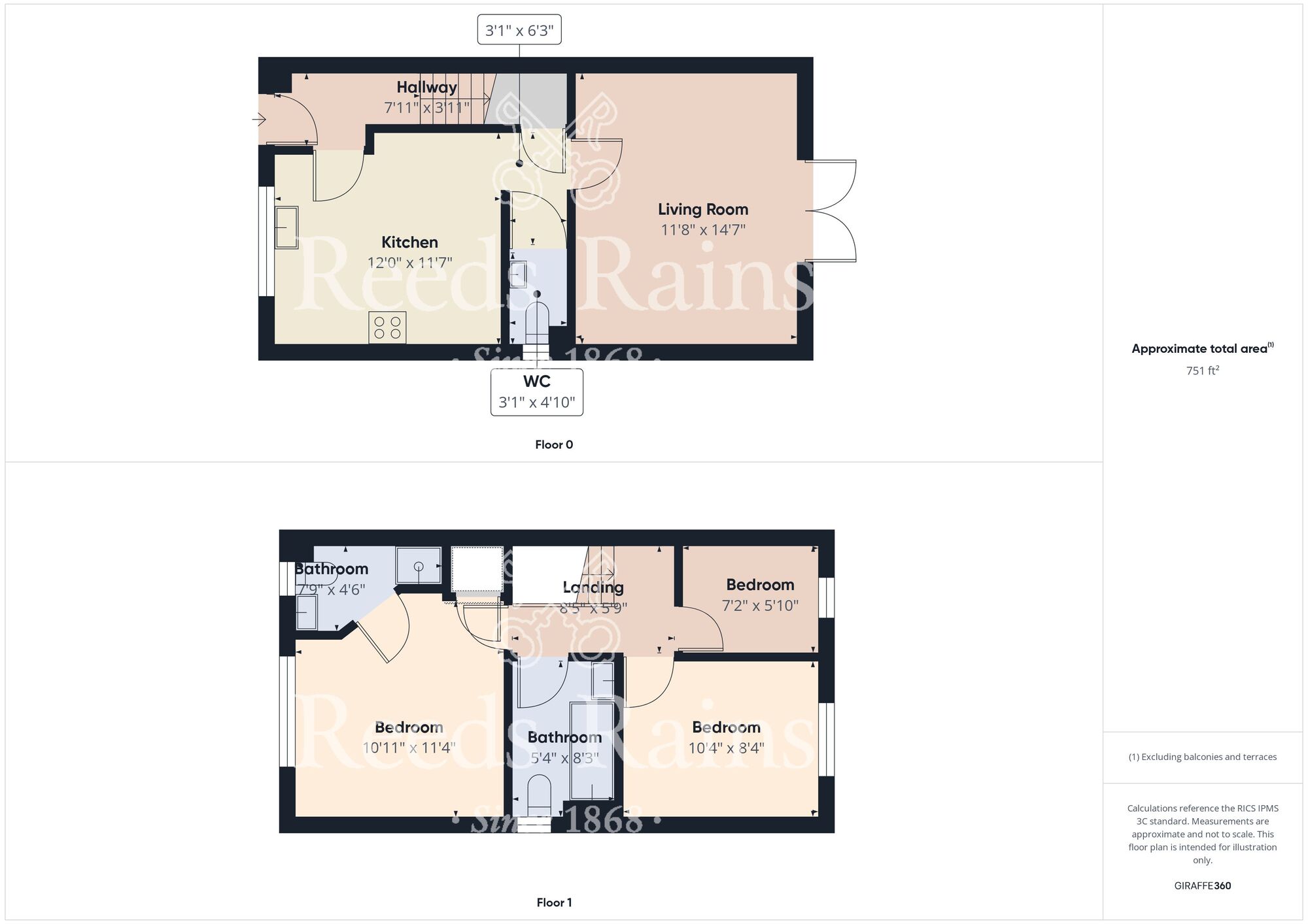 Floorplan of 3 bedroom Semi Detached House for sale, Grassland Drive, Bridlington, East Yorkshire, YO15
