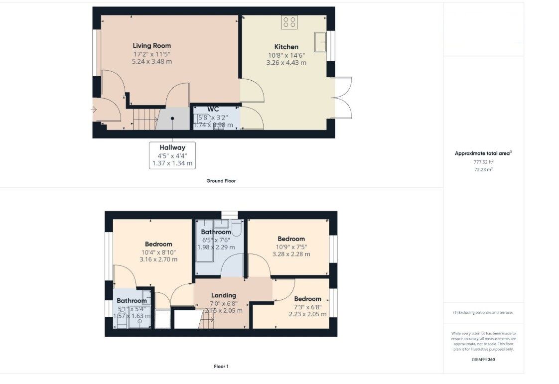 Floorplan of 3 bedroom Semi Detached House for sale, Easton Road, Bridlington, East Yorkshire, YO16