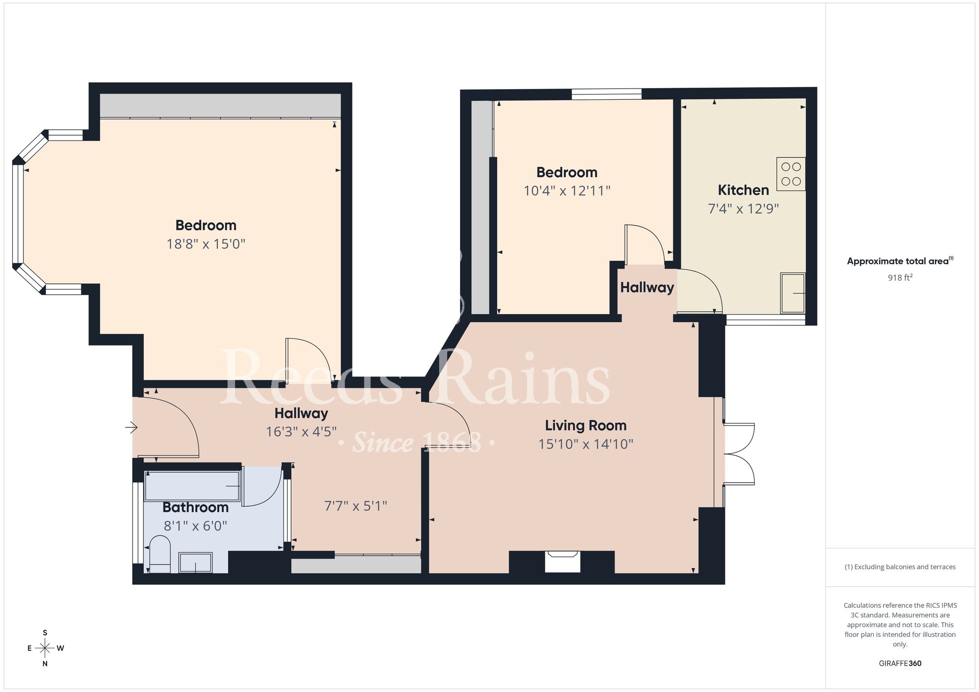 Floorplan of 2 bedroom Flat for sale, Cardigan Road, Bridlington, East Yorkshire, YO15