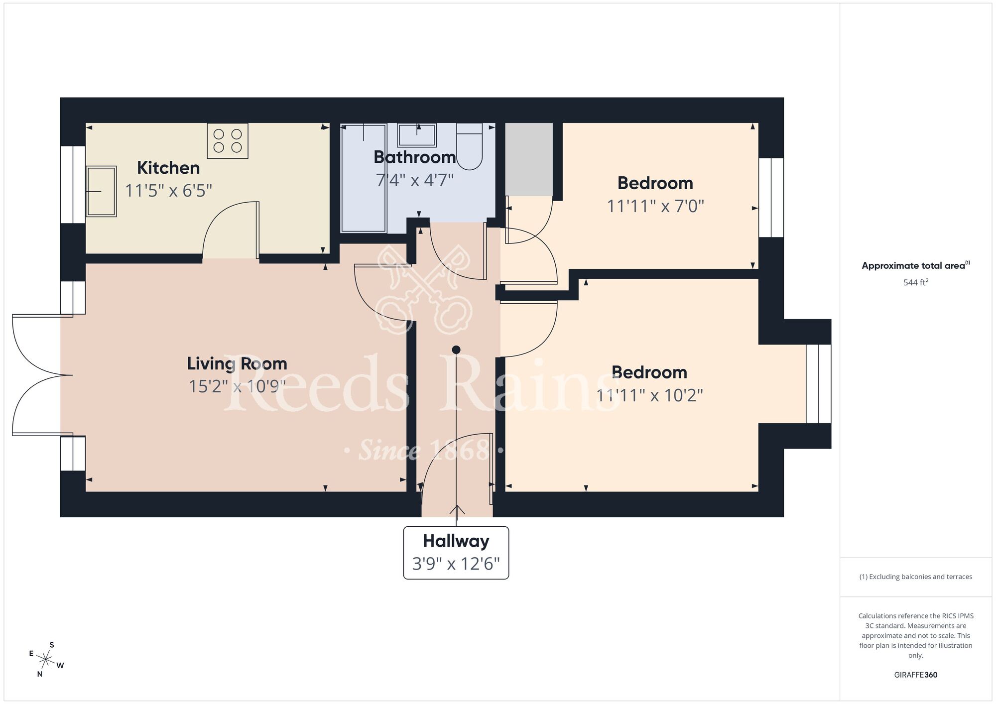 Floorplan of 2 bedroom Detached Bungalow for sale, Meadow Road, Driffield, East Yorkshire, YO25