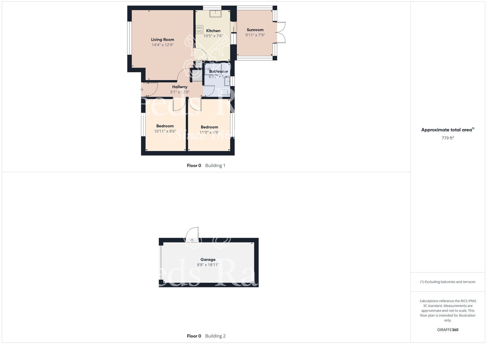 Floorplan of 2 bedroom Detached Bungalow for sale, Mill Gate, Bridlington, East Yorkshire, YO16