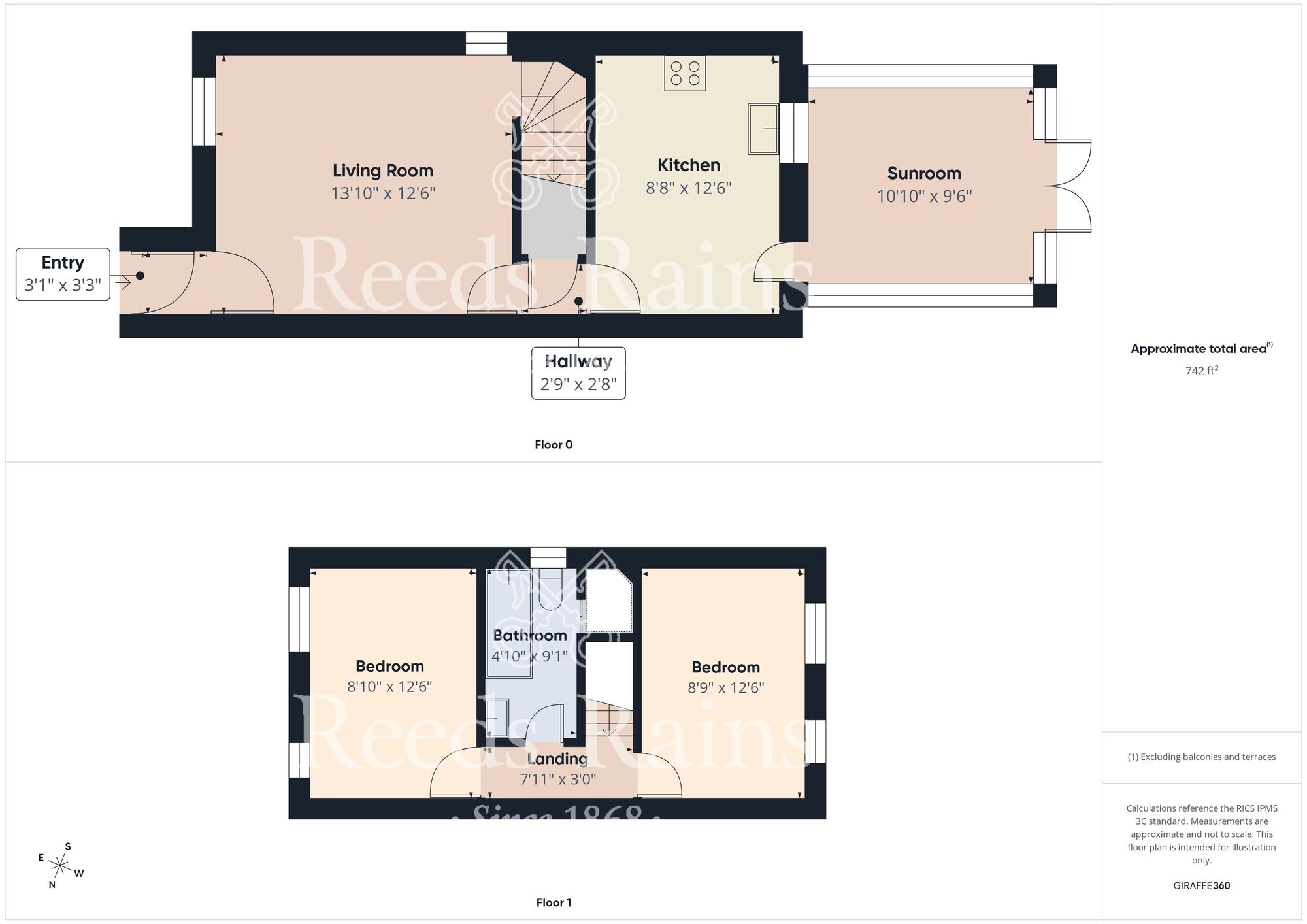 Floorplan of 2 bedroom Semi Detached House for sale, Teal Garth, North Humberside, YO15