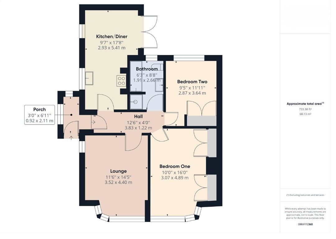 Floorplan of 2 bedroom Semi Detached Bungalow for sale, Sewerby Heads, Bridlington, East Riding Of Yorkshire, YO16