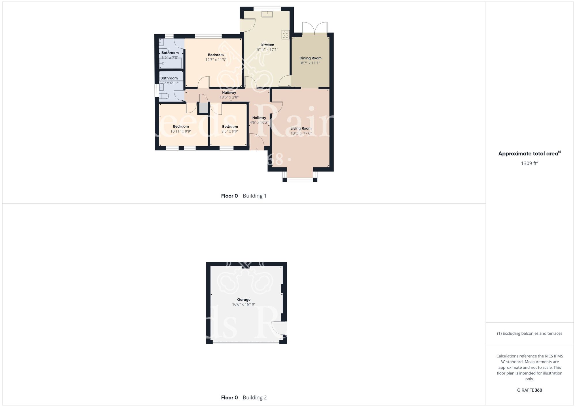 Floorplan of 3 bedroom Detached Bungalow for sale, Cedar Court, Bridlington, East Yorkshire, YO16