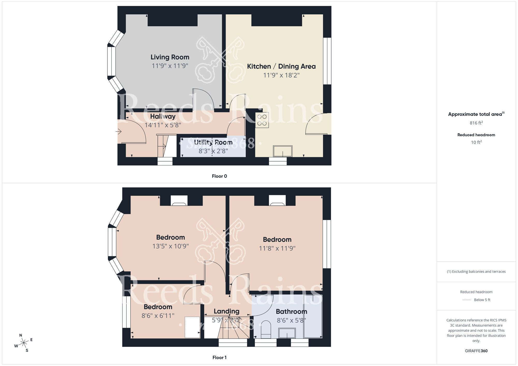 Floorplan of 3 bedroom Semi Detached House for sale, Hamilton Road, Bridlington, East Yorkshire, YO15