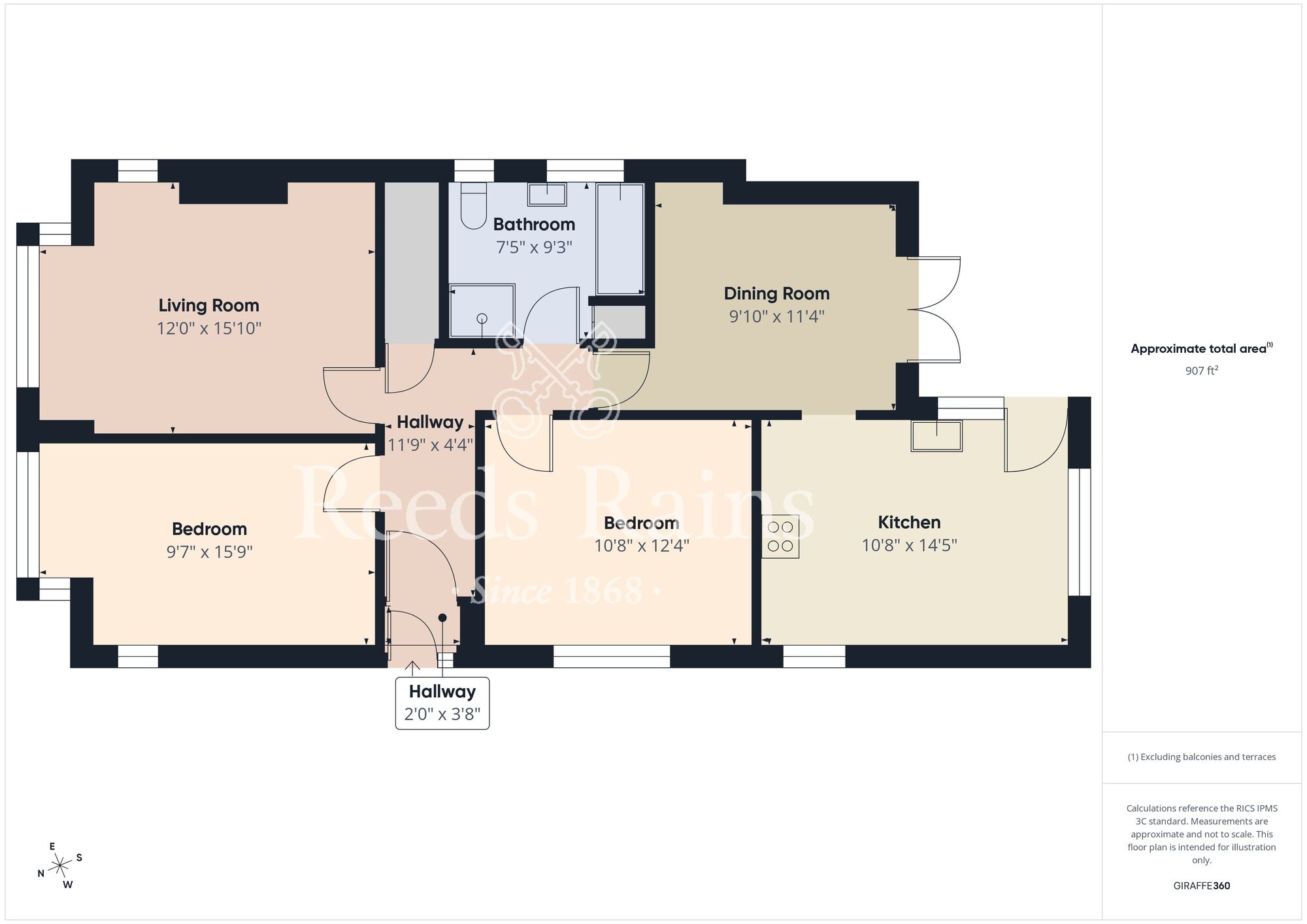 Floorplan of 2 bedroom Detached Bungalow for sale, Second Avenue, Bridlington, East Yorkshire, YO15