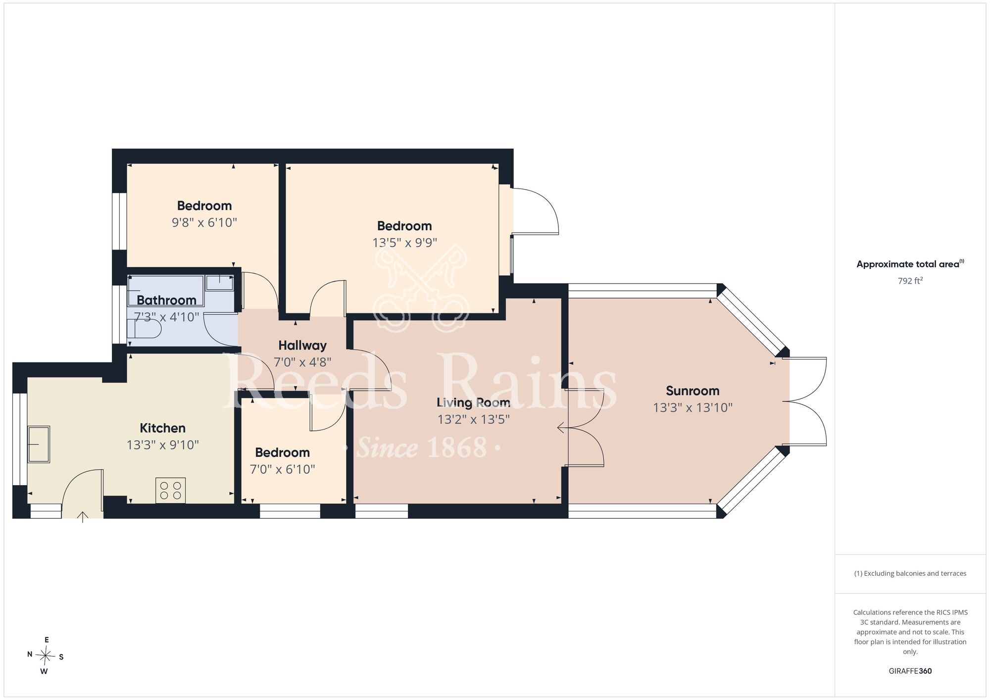 Floorplan of 2 bedroom Semi Detached Bungalow for sale, Lighthouse Road, Flamborough, East Yorkshire, YO15