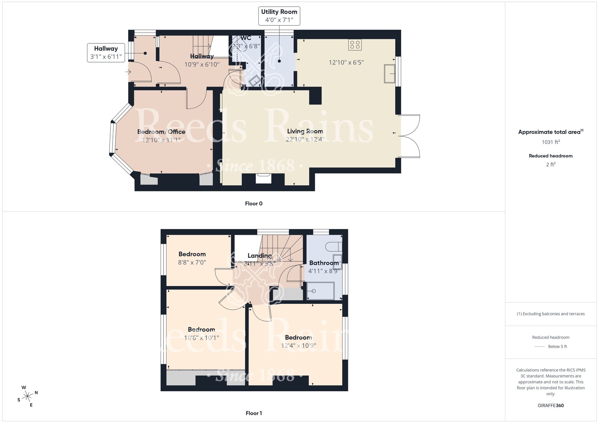 Floorplan of 4 bedroom Semi Detached House for sale, Trinity Grove, Bridlington, East Yorkshire, YO15