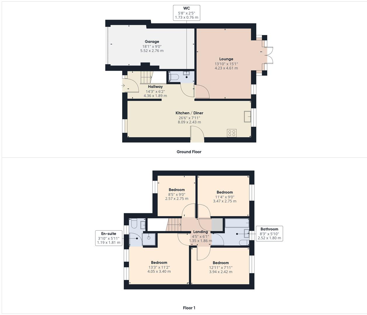 Floorplan of 4 bedroom Detached House for sale, Cadman Road, Bridlington, East Yorkshire, YO16