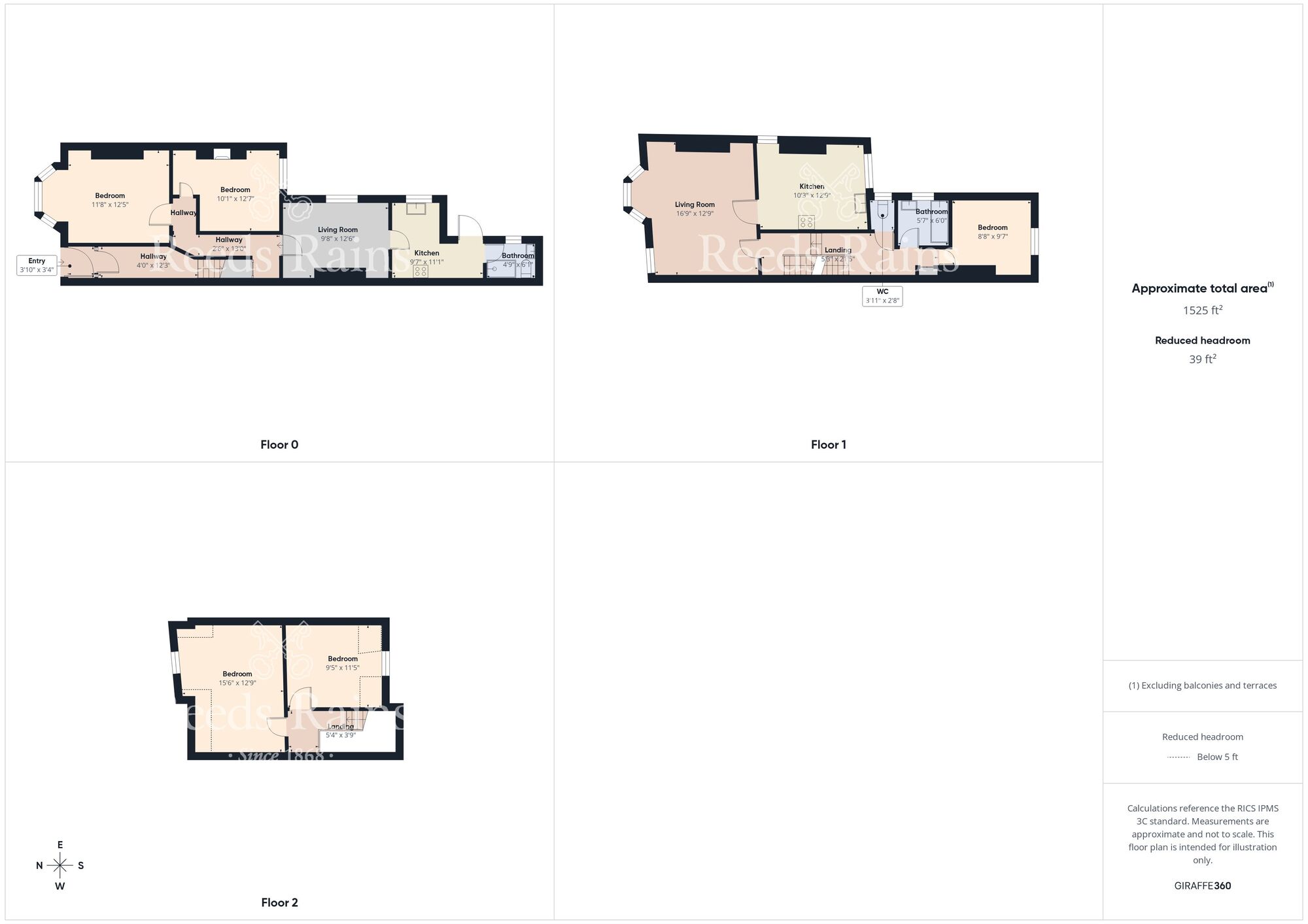 Floorplan of 3 bedroom End Terrace House for sale, Midway Avenue, Bridlington, East Yorkshire, YO16