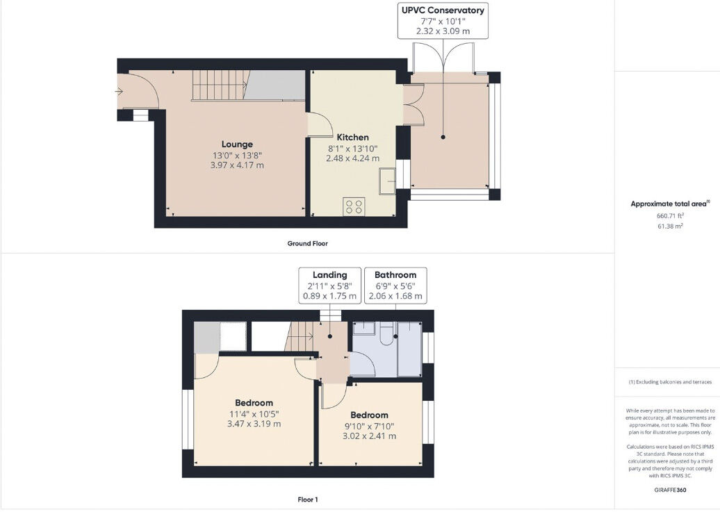 Floorplan of 2 bedroom Semi Detached House for sale, Aysgarth Rise, Bridlington, East Yorkshire, YO16