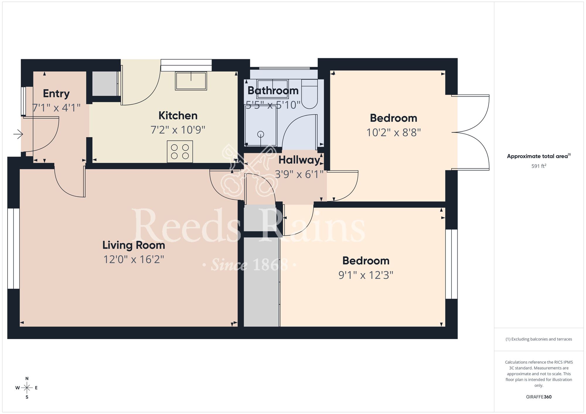 Floorplan of 2 bedroom Detached Bungalow for sale, Swaledale Mews, Bridlington, East Yorkshire, YO16