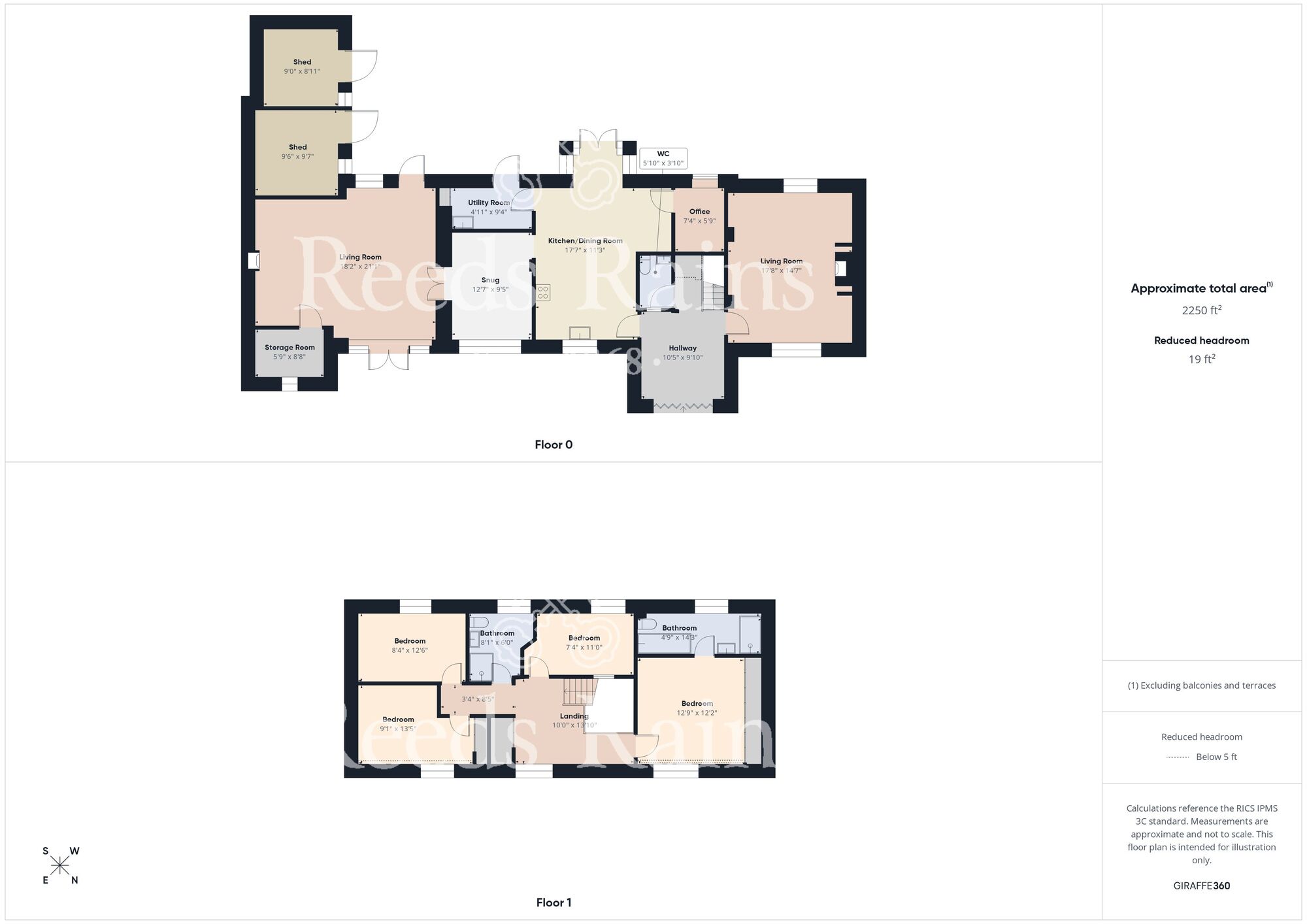 Floorplan of 4 bedroom Detached House for sale, Ruston Parva, Driffield, East Yorkshire, YO25
