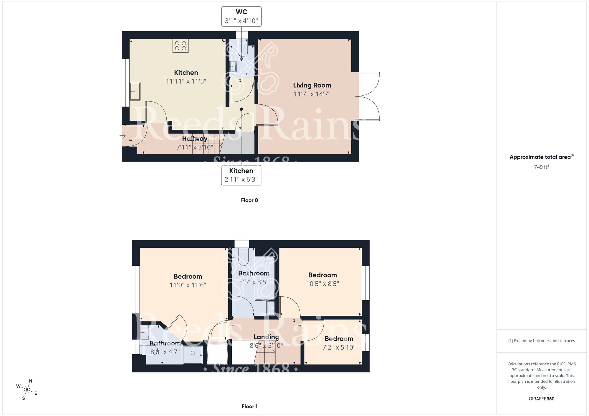 Floorplan of 3 bedroom Semi Detached House for sale, Grassland Drive, Bridlington, East Riding of Yorkshire, YO15