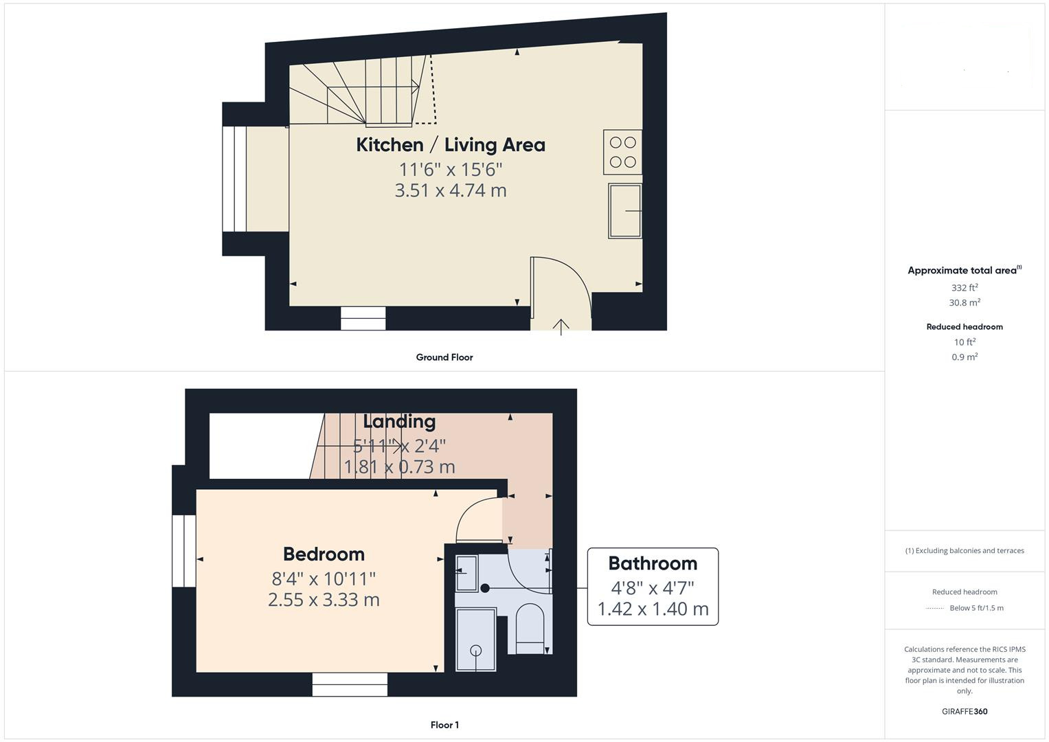 Floorplan of 1 bedroom Mid Terrace House for sale, Allison Lane, Flamborough, East Riding of Yorkshire, YO15