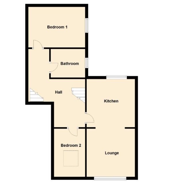 Floorplan of 2 bedroom End Terrace Flat to rent, Tennyson Avenue, Bridlington, East Yorkshire, YO15