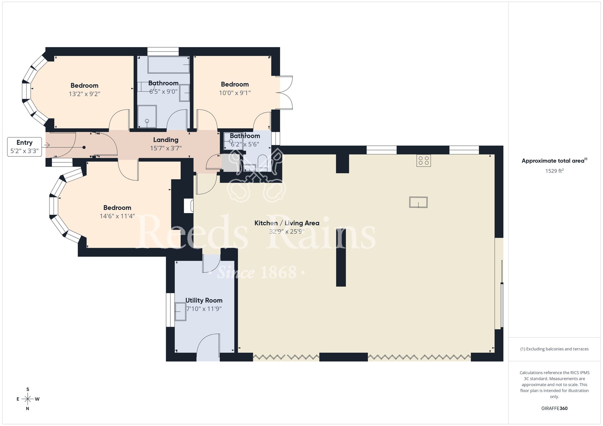 Floorplan of 3 bedroom Detached Bungalow for sale, Thornwick Road, Flamborough, East Yorkshire, YO15