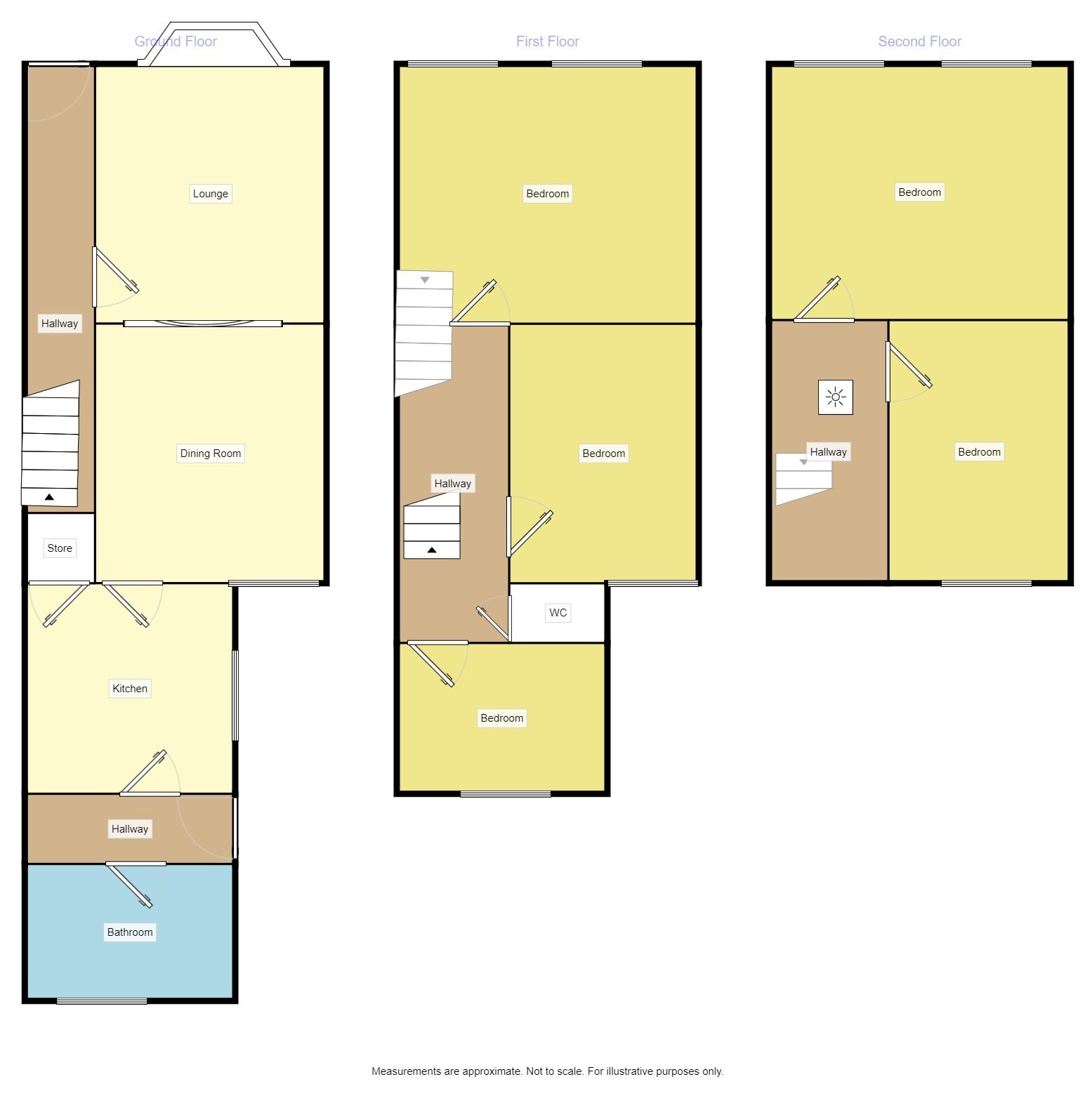 Floorplan of 5 bedroom Semi Detached House for sale, Thorpe Street, Bridlington, East Yorkshire, YO15