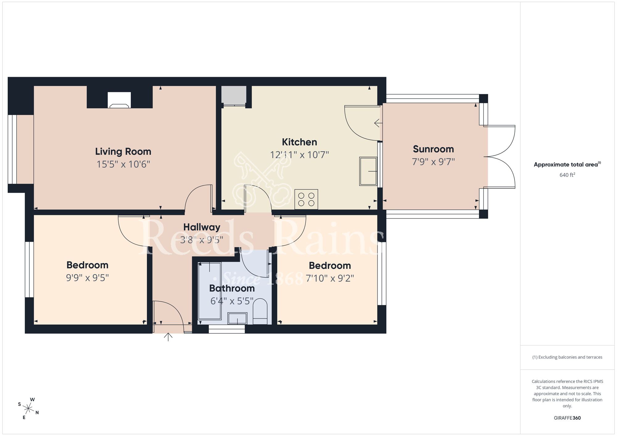 Floorplan of 2 bedroom Semi Detached Bungalow for sale, Alton Park Mews, Beeford, East Riding of Yorkshire, YO25