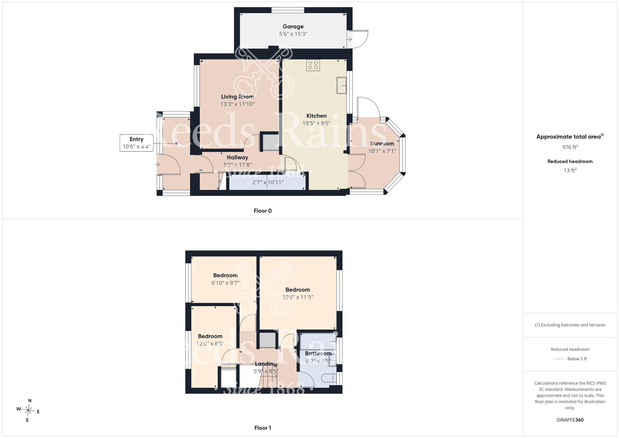 Floorplan of 3 bedroom End Terrace House for sale, Auburn Close, Bridlington, East Yorkshire, YO16
