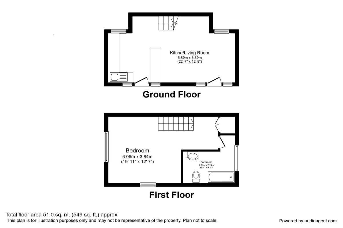 Floorplan of 1 bedroom Detached House to rent, Marton Road, Bridlington, East Yorkshire, YO16