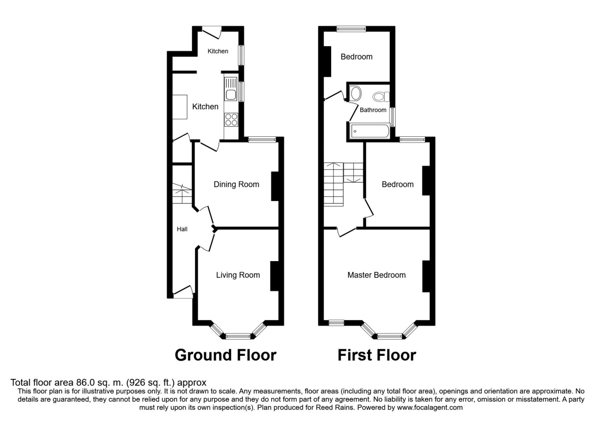 Floorplan of 3 bedroom Mid Terrace House to rent, Glynde Street, London, SE4